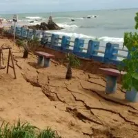 Seas In High Tide In Vishakha RK Beach