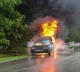 Car caught in fire as five charred to death