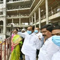 KCR visited newly constructing Secretariat