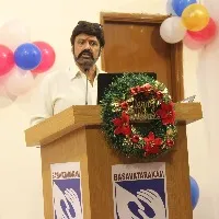 Balakrishna attends Semi Christmas celebrations at Basavatarakam Hospital in Hyderabad