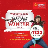 SpiceJet announces 'Wow Winter Sale' with one-way fares starting at just Rs. 1122/-