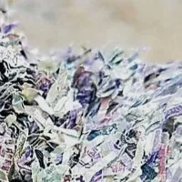 Torned Currency notes On Hyderabad Nagarpur Highway