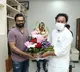 Union minister Kishan Reddy visits hero Sai Tej