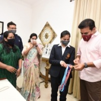 KTR extends Rs 15L assistance to specially-abled Punjab chess player