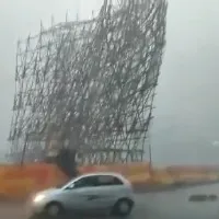 Huge rain and gale winds in Karimnagar