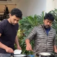 'Jealous' Chiranjeevi makes 'upma' of Varun Tej's 'dosa' at family Sankranti do