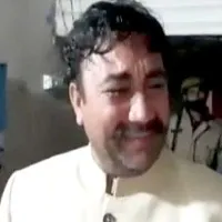 BSP worker Arshad Rana cries after being denied poll ticket