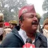 SP leader Aditya Thakur attempts self immolation for not getting ticket for Aligarh