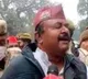 SP leader Aditya Thakur attempts self immolation for not getting ticket for Aligarh
