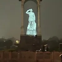 PM Modi unveils Netaji Subhash Chandrabose hologram statue