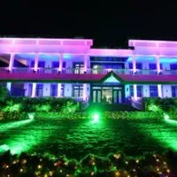 CM Jagan camp office with lighting