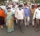 Employees union leaders participates in employees agitation in Vijayawada