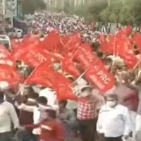 High tension in Vijayawada as thousands of employees reached the city