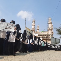 Protest in Hyderabad in support of Hijab