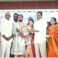 CM Jagan attends party worker wedding reception