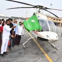మేడారంకు హెలికాప్టర్ సేవలను ప్రారంభించిన మంత్రి శ్రీనివాస్ గౌడ్