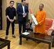 Lucknow Super Giants gifts first bat to CM Yogi Adithyanath