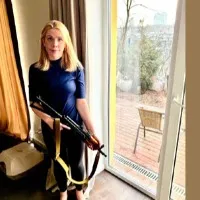 Ukraine MP Kira Rudik takes up arms to fight Russia