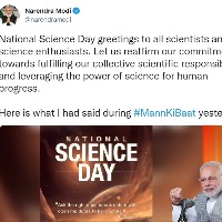 PM Narendra Modi greets scientists on National Science Day