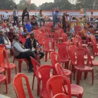 Hundreds of seats empty during PMs address to booth workers in Varanasi