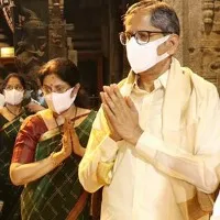 nv ramana visits tirumala