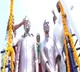 Akhilapriya unveils Bhuma Nagireddy and Shobha Nagireddy statues in Allagadda