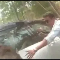 bjd mla rams his car over the crowd