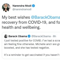 PM Modi wishes Obama quick recovery from Covid