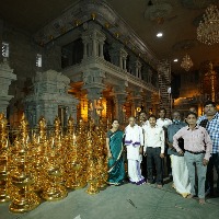 The Nano Tech touch to Yadadri's golden kalashams