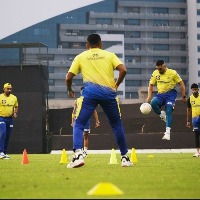 He has been told to improve his football skills: Dhoni's banter with Rajvardhan