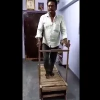 KTR surprised after seen wooden treadmill