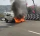 Car caught in fire at Tirumala second ghat road