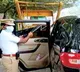 Hyderabad Traffic police remove black film of ntr car