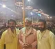 RRR team arrives Varanasi and offered prayers