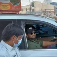 manchu manoj gets challan