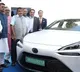 Nitin Gadkari rides hydrogen powered car to Parliament
