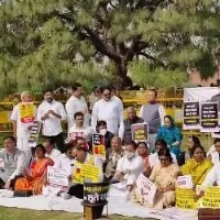 revanth anumula Protest of INCIndia leaders