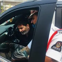 police removes trivikram car black film