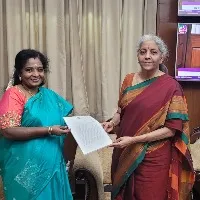 telangana governor meets union finance minister in delhi