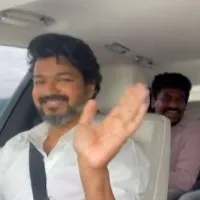 Hero Thalapathy Vijay drives Rolls Royce with Pooja Hegde, video goes viral