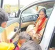 Minister moved by their plight - Provides shoes and snacks