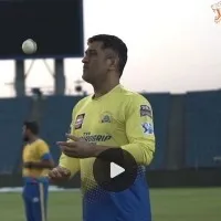 Dhoni turns spinner bowls leg spin in nets