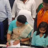 rajani takes oath as minister