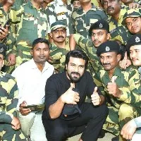 Ram Charan visits BSF camp at Khasa border point