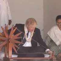 Prime Minister of the United Kingdom Boris Johnson visits Sabarmati Ashram