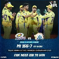 csk target is 156 runs