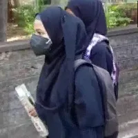 girl students cameto examination hall with hijab