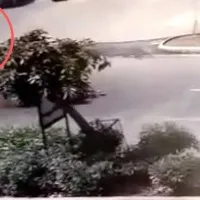 Car Hits Biker Tosses Him In The Air Near Delhi
