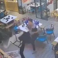 Waitress counter attack on raged customers