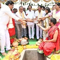 kcr laid foundation stone for tims hospital at lb nagar
